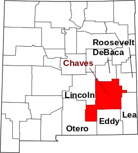 Localisation de Comté de Chaves(Chaves County)