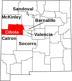 Localisation de Comté de Cibola(Cibola County)