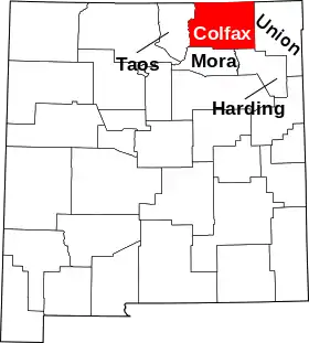 Localisation de Comté de Colfax(Colfax County)