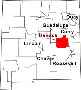 Localisation de Comté de De Baca(De Baca County)