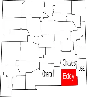 Localisation de Comté d’Eddy(Eddy County)