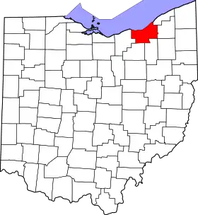 Localisation de Comté de Cuyahoga(Cuyahoga County)