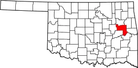 Localisation de Comté de Muskogee(Muskogee County)