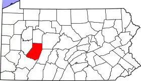Localisation de Comté d'Indiana(en) (Indiana County)