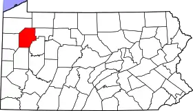 Localisation de Comté de Venango(Venango County)