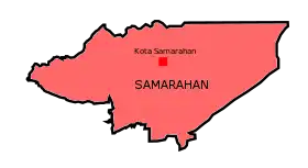 Localisation de District de Samarahan