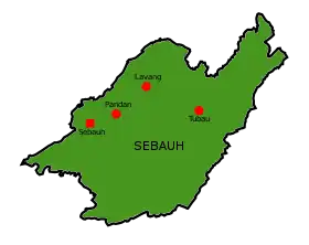 Localisation de District de Sebauh