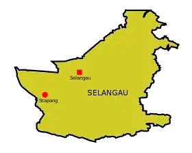 Localisation de District de Selangau