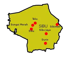 Localisation de District de Sibu