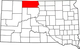 Localisation de Comté de Corson(en) Corson County
