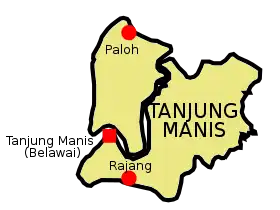 Localisation de District de Tanjung Manis