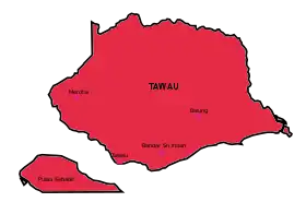 Localisation de District de Tawau