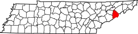 Localisation de Comté de Cocke(Cocke County)