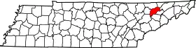 Localisation de Comté de Grainger(Grainger County)