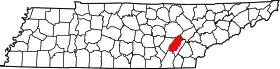 Localisation de Comté de Rhea(Rhea County)