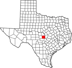Localisation de Comté de Llano(en) Llano County