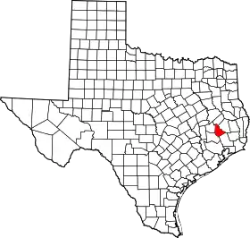 Localisation de Comté de San Jacinto(en) San Jacinto County