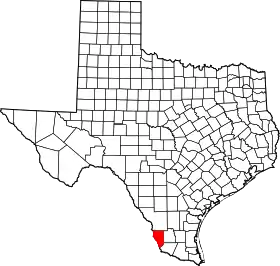 Localisation de Comté de Zapata(en) Zapata County