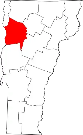 Localisation de Comté de Chittenden(en) Chittenden County