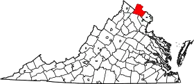 Localisation de Comté de Loudoun (en) Loudoun County