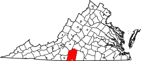 Localisation de Comté de Pittsylvania(Pittsylvania County)