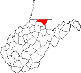 Localisation de Comté de Monongalia(Monongalia County)