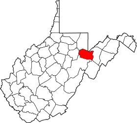 Localisation de Comté de Tucker(Tucker County)