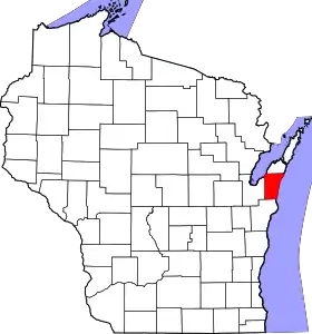 Localisation de Comté de Kewaunee(Kewaunee County)