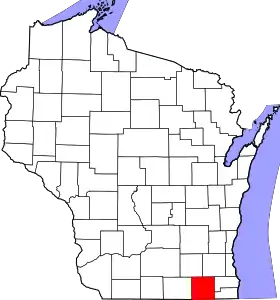 Localisation de Comté de Walworth(Walworth County)