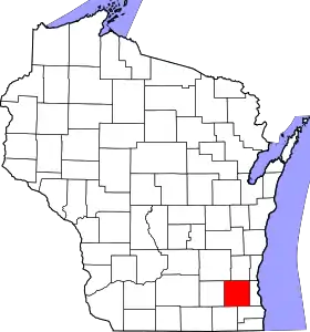 Localisation de Comté de Waukesha(Waukesha County)