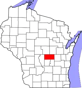 Localisation de Comté de Waushara(Waushara County)