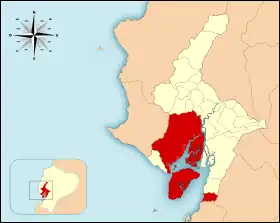 Localisation de Canton de Guayaquil