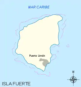 Carte de l'île Fuerte