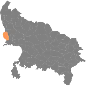 Localisation de District de Mathuraमथुरा ज़िला