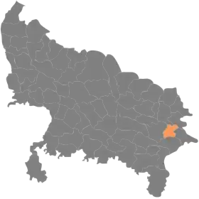 Localisation de District de Mau मऊ ज़िला