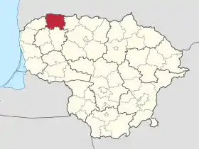 Localisation de Municipalité du district de Mažeikiai