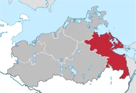 Localisation de Arrondissement de Poméranie-Occidentale-Greifswald