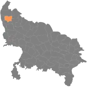 Localisation de District de Meerutमेरठ ज़िला