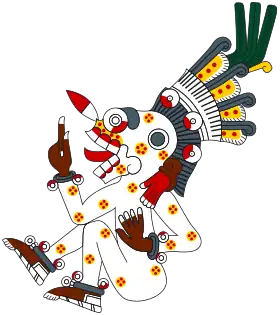 Mictlantecuhtli représenté dans le Codex Borgia