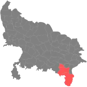 Localisation de Division de Mirzapur