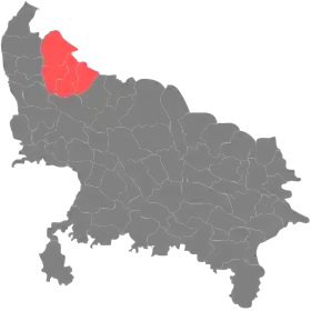 Localisation de Division de Moradabad
