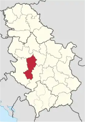 Localisation de Moravica