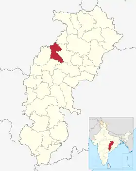Localisation de District de Mungeli