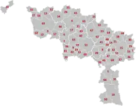 Localisation de Province de Hainaut