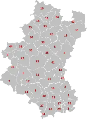 Localisation de Province de Luxembourg (lb) Provënz Lëtzebuerg
