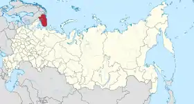 Localisation de Oblast de Mourmansk