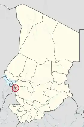Localisation de N'Djaména