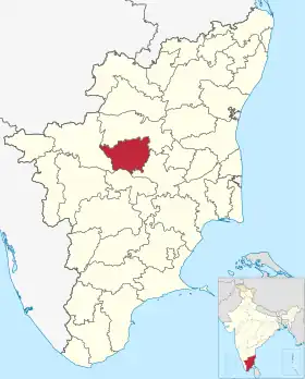 Localisation de District de Namakkal
