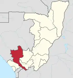 Localisation de Département du Niari