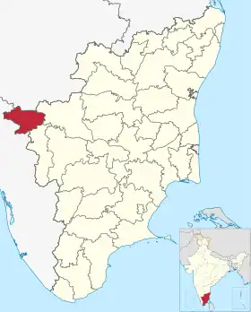 Localisation de District des Nilgiris